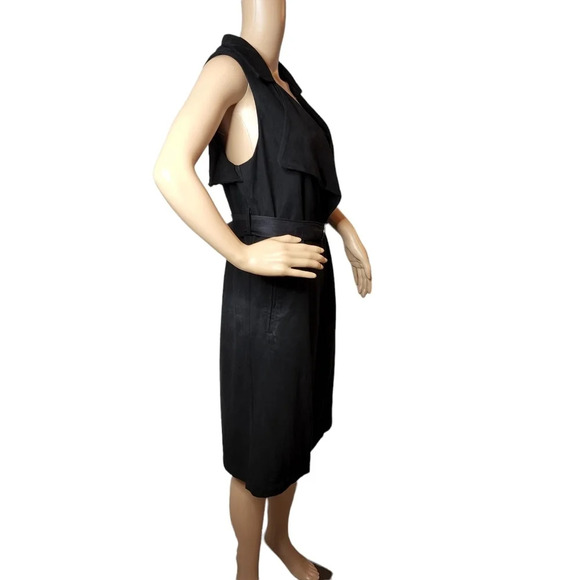 Alythea suede long  belted cardigan vest. - Picture 5 of 16